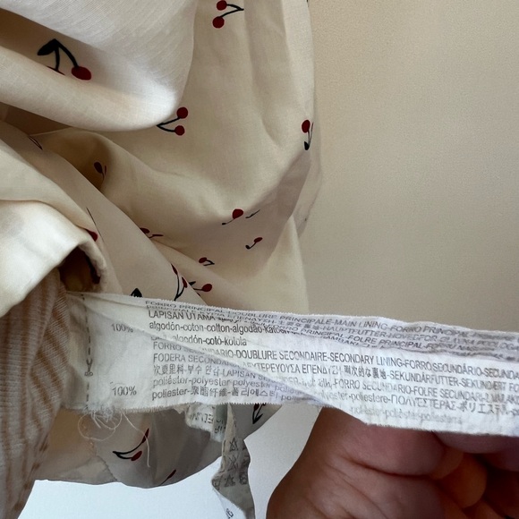 Zara Girls Cherry Lined Windbreaker Jacket Size 4-5 Years - Picture 9 of 14